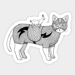 Lucha cat Sticker